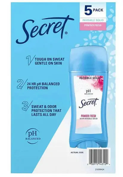 Secret Invisible solid deodorant, pack of 5 SDeapeh Store