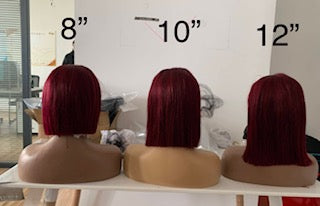 Color 99J Straight Bob Wig 100% Human Hair That Is Easily Styled.