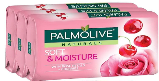 Palmolive Natural Moisturizing Bath Soap with Rose & Cherries Fragrance