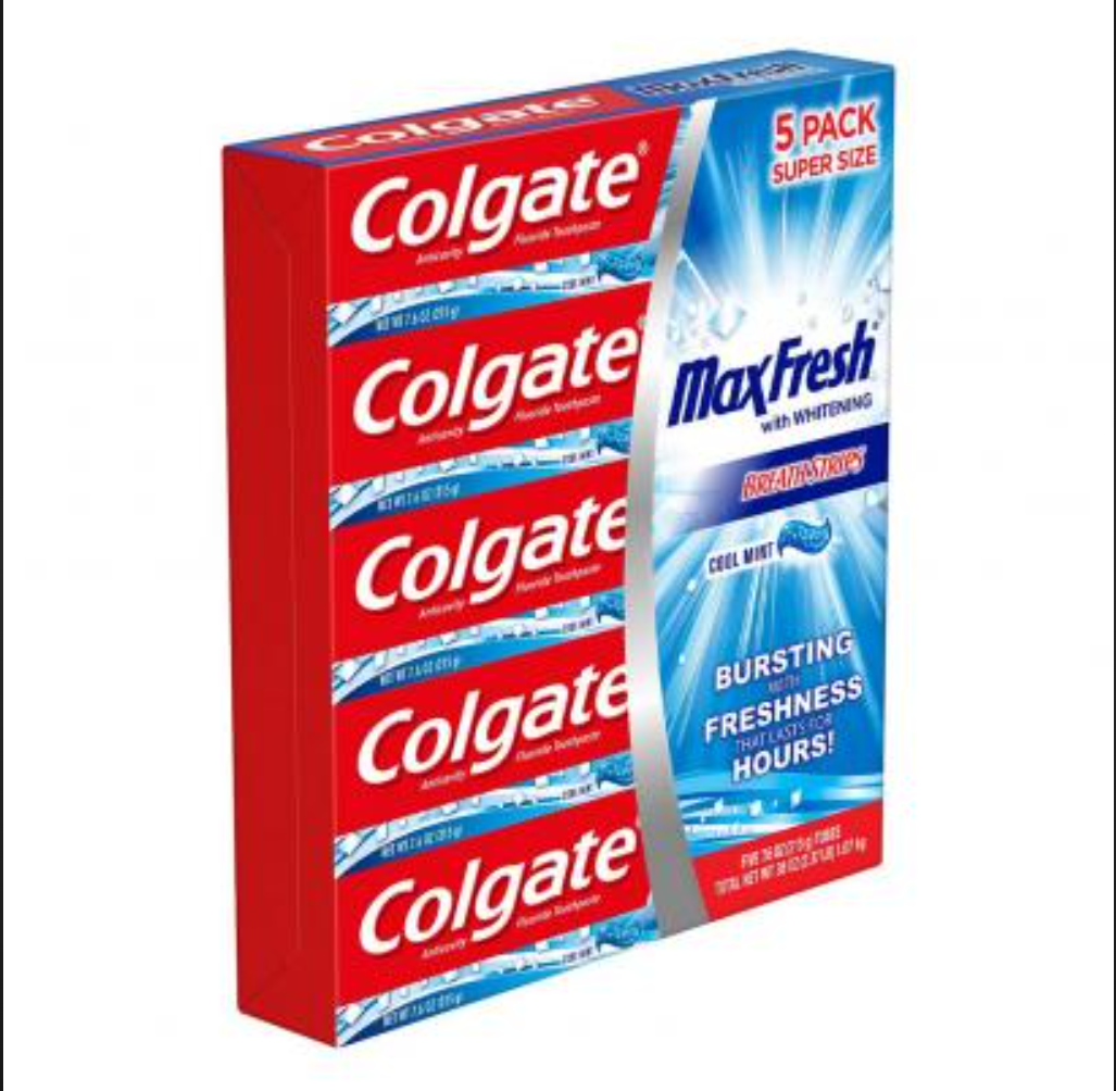 Colgate MaxFresh with whitening, pack of 5