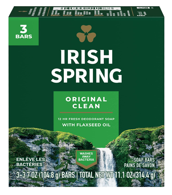 Irish Spring Bath Soap, twenty (20) Bar Soap