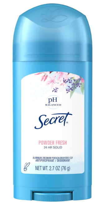 Secret Invisible solid deodorant, pack of 5