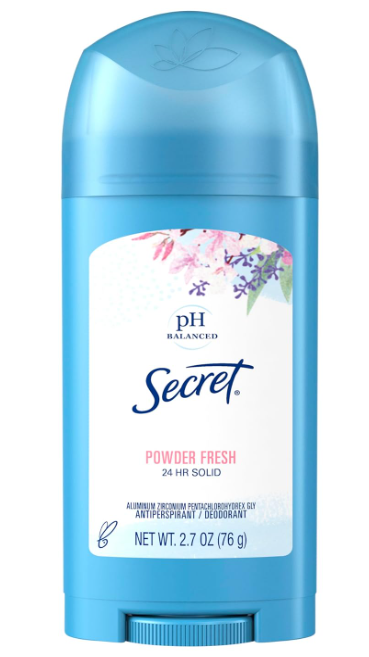 Secret Invisible solid deodorant, pack of 5